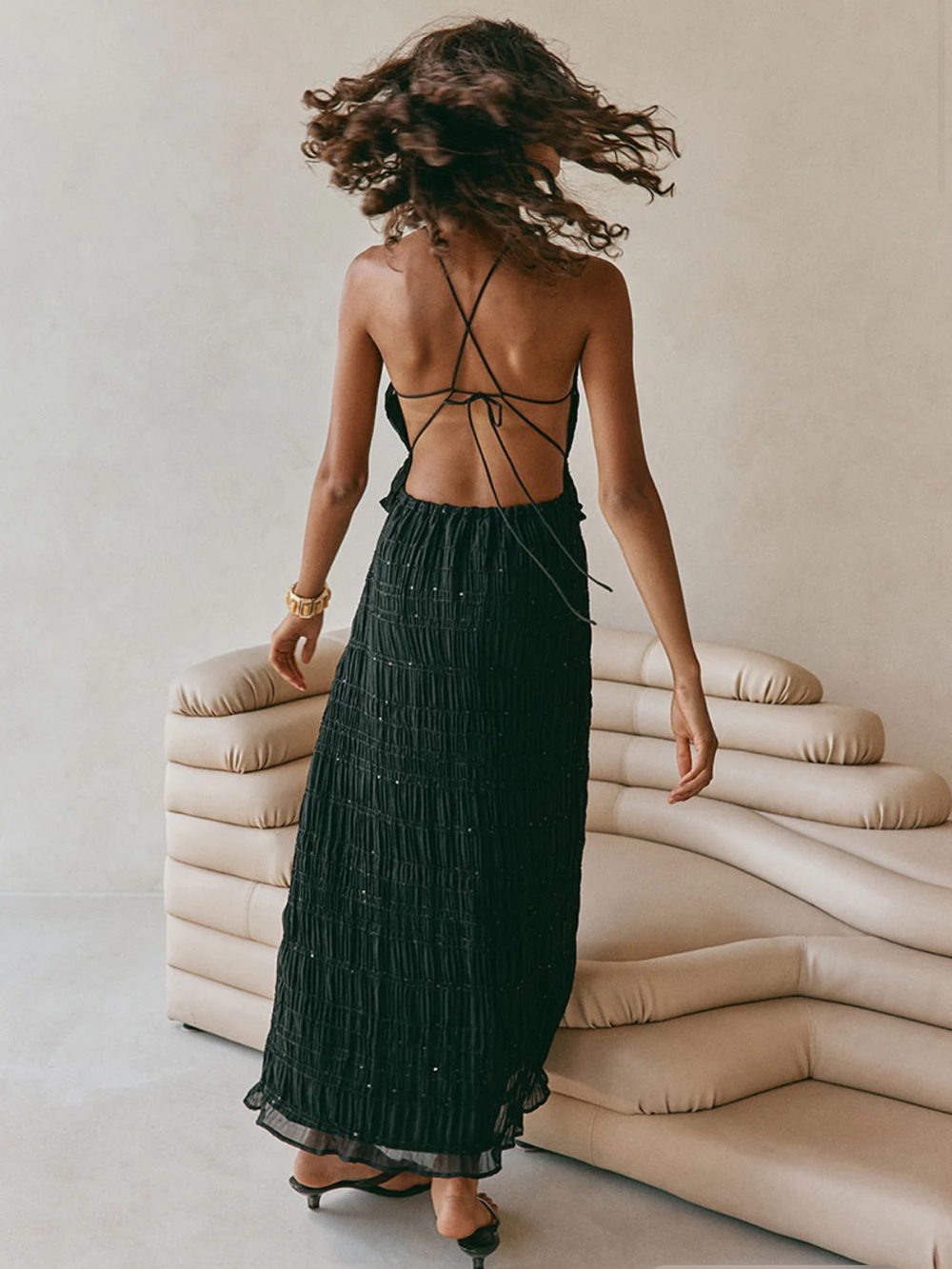 Sabo Skirt Cabo Maxi Dress in Black — NWT, Size XXS - Picture 7 of 12